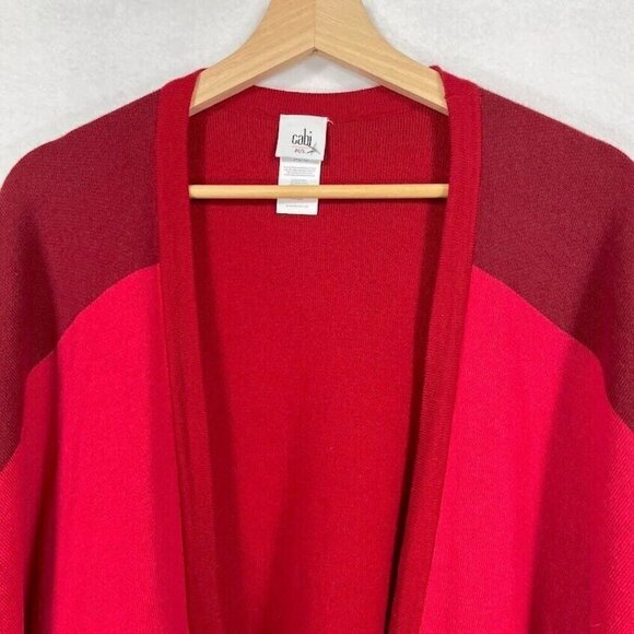 CAbi Lightweight Cozy Poncho Fringe Boho Academia Grandma Core Bold Outdoor M/L - Picture 5 of 9